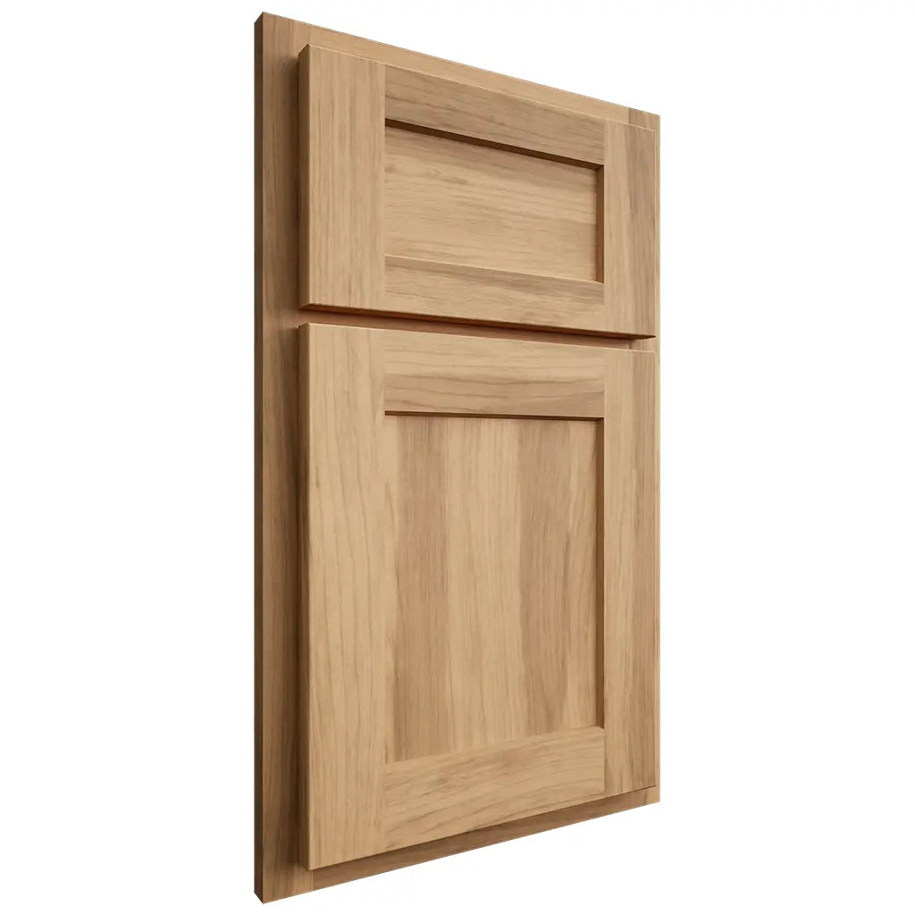 Shiloh Cabinetry Partial Overlay Hanover Hickory Plain Cut Natural Door