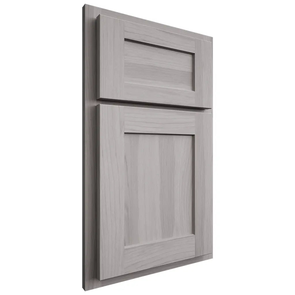 Shiloh Cabinetry Partial Overlay Hanover Hickory Plain Cut Stratus Door