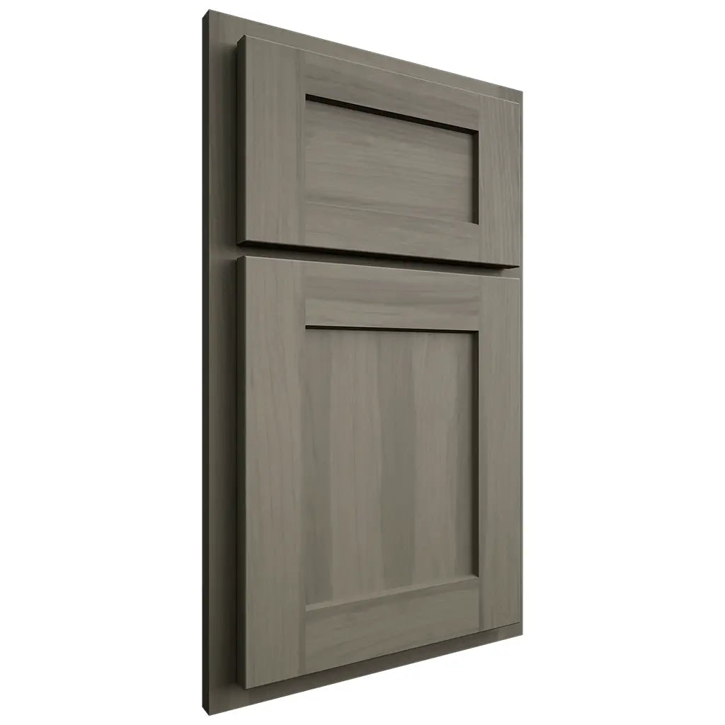 Shiloh Cabinetry Partial Overlay Hanover Hickory Plain Cut Thyme Door