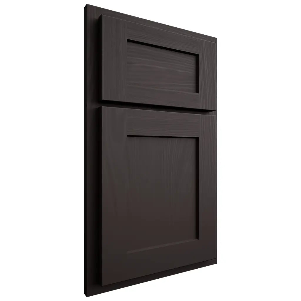 Shiloh Cabinetry Partial Overlay Hanover Poplar Plain Cut Carbon Door