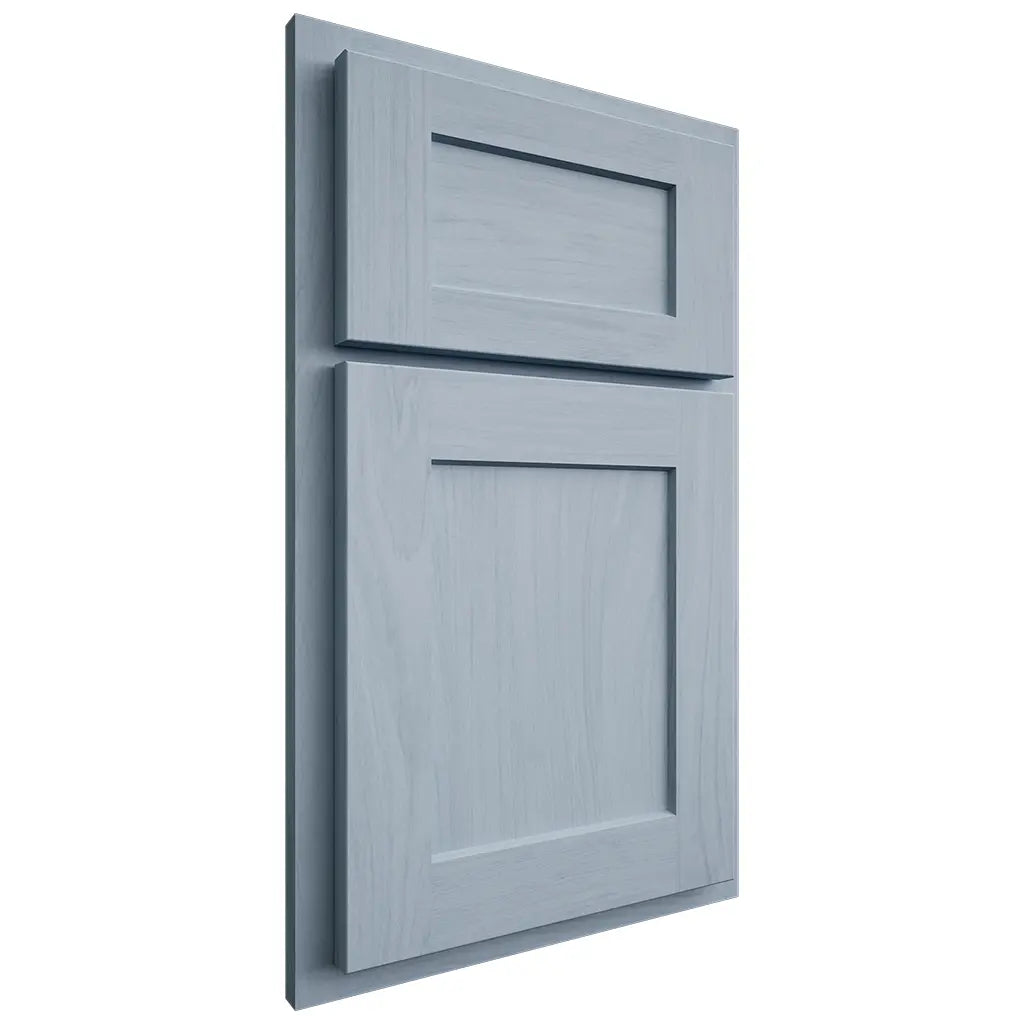 Shiloh Cabinetry Partial Overlay Hanover Poplar Plain Cut Sky Door