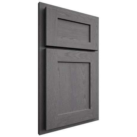 Shiloh Cabinetry Partial Overlay Hanover Red Oak Plain Cut Cadet Door