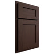Shiloh Cabinetry Partial Overlay Hanover Walnut Plain Cut Bison Door