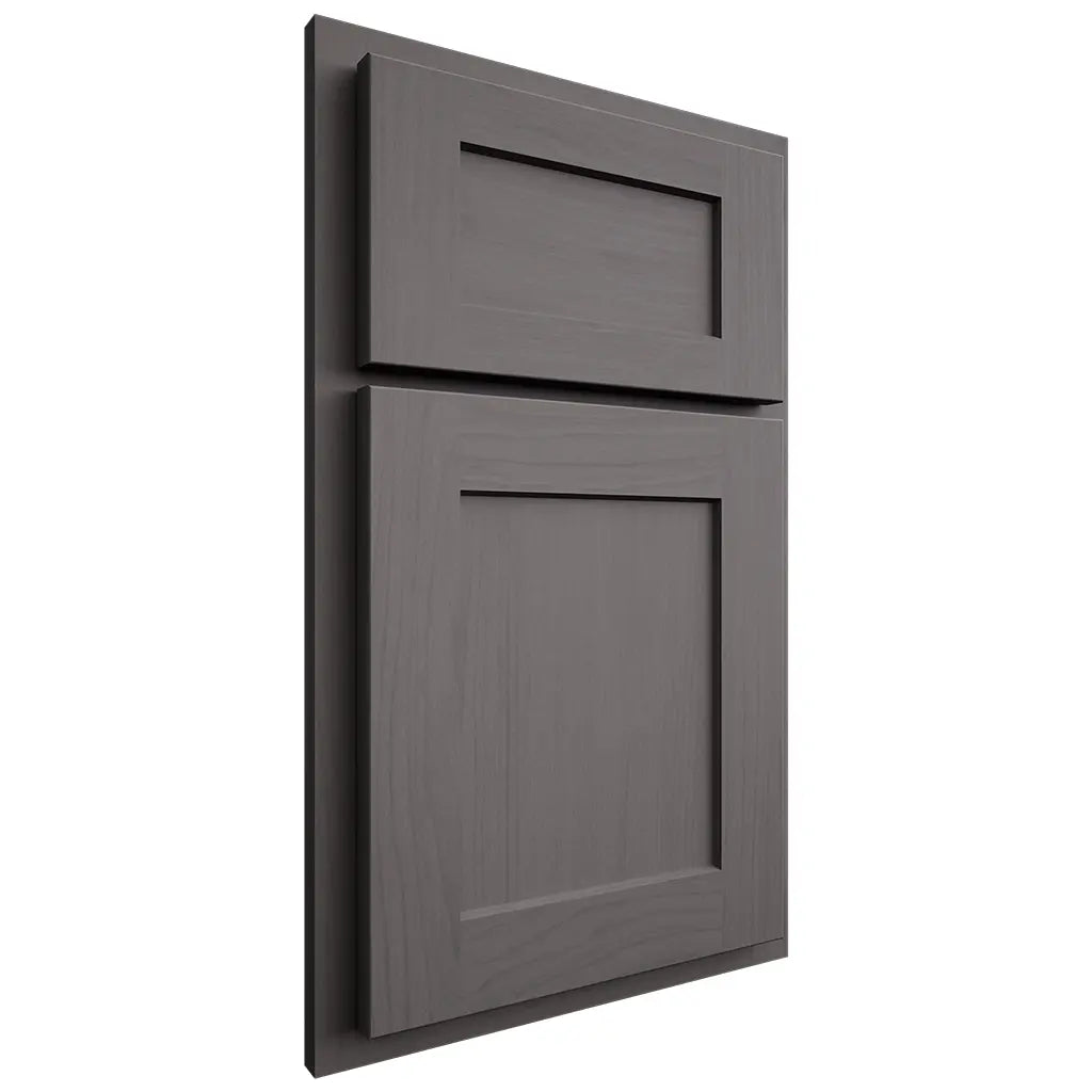 Shiloh Cabinetry Partial Overlay Hanover Walnut Plain Cut Cadet Door