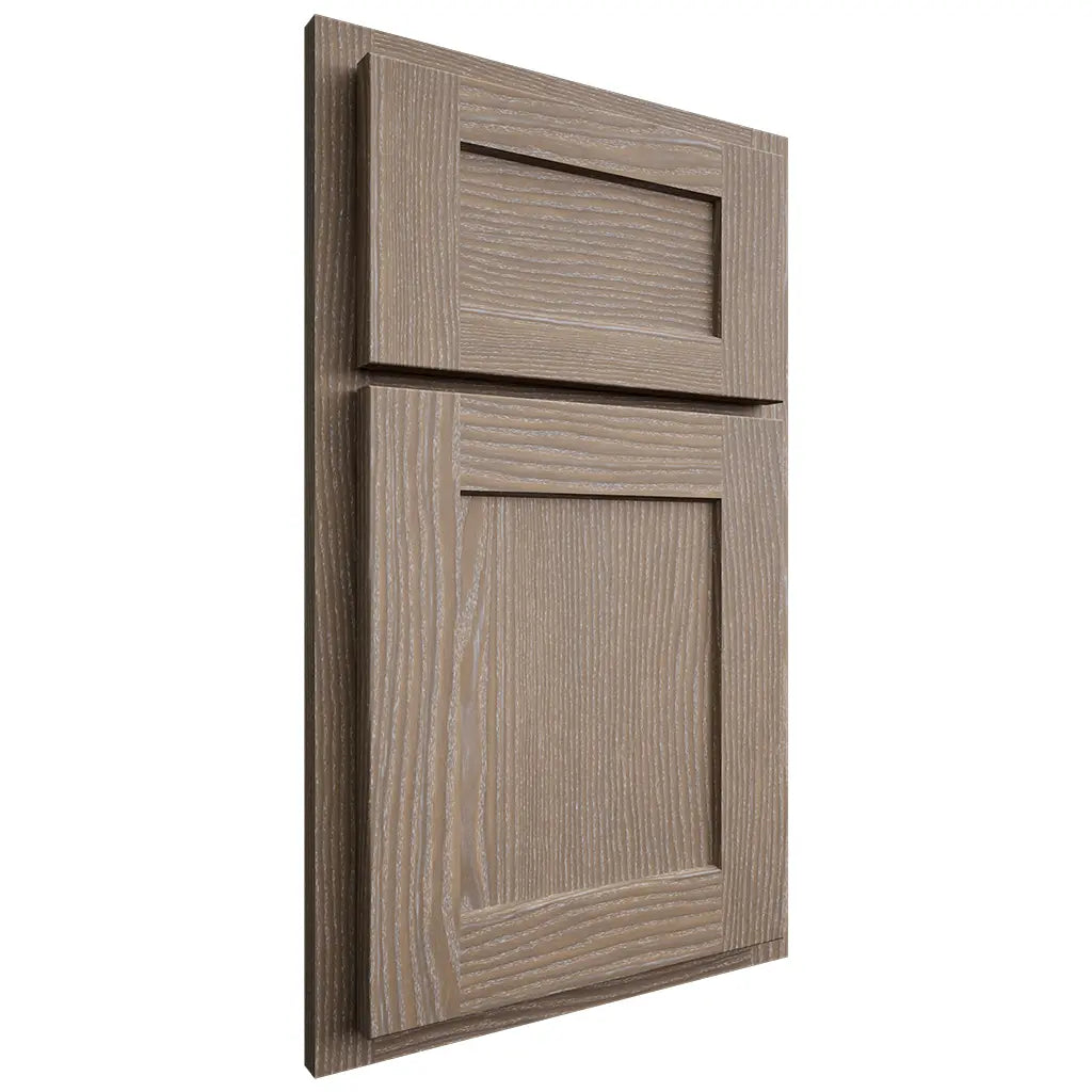 Shiloh Cabinetry Partial Overlay Hanover White Oak Plain Cut Almond Door