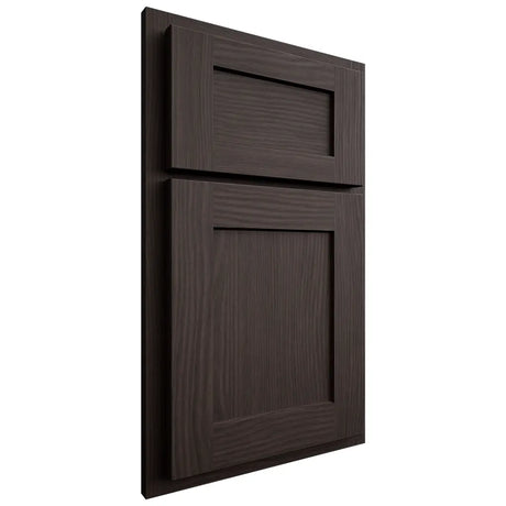 Shiloh Cabinetry Partial Overlay Hanover White Oak Plain Cut Morel Door