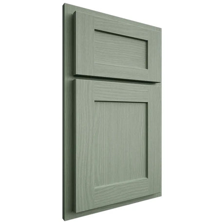 Shiloh Cabinetry Partial Overlay Hanover White Oak Plain Cut Moss Door