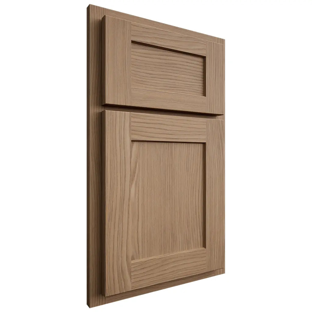 Shiloh Cabinetry Partial Overlay Hanover White Oak Plain Cut Natural Door