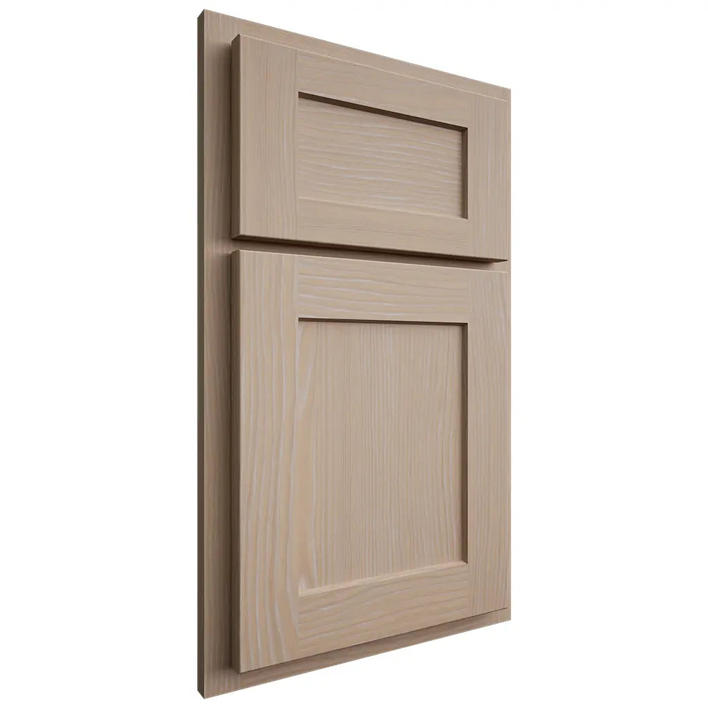 Shiloh Cabinetry Partial Overlay Hanover White Oak Plain Cut Straw Door