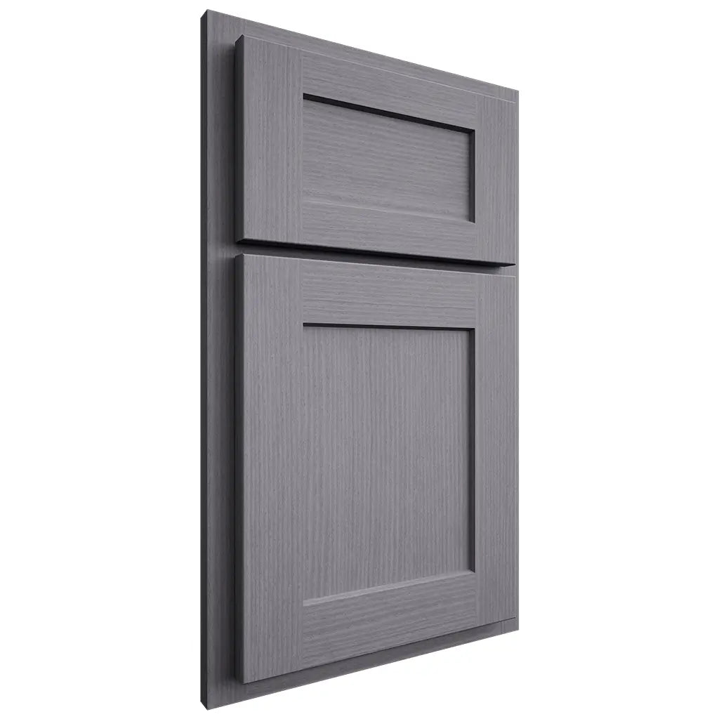 Shiloh Cabinetry Partial Overlay Hanover White Oak Rift Cut Cadet Door