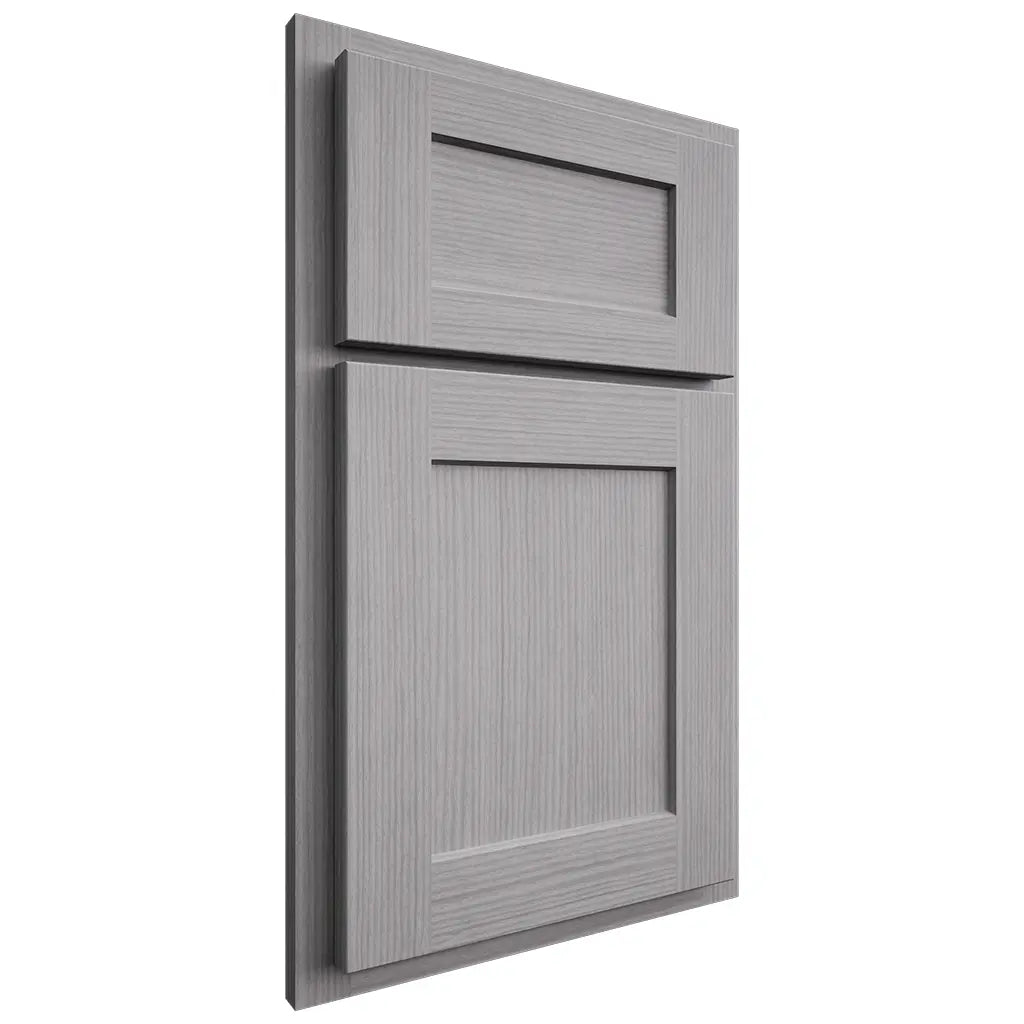 Shiloh Cabinetry Partial Overlay Hanover White Oak Rift Cut Stratus Door