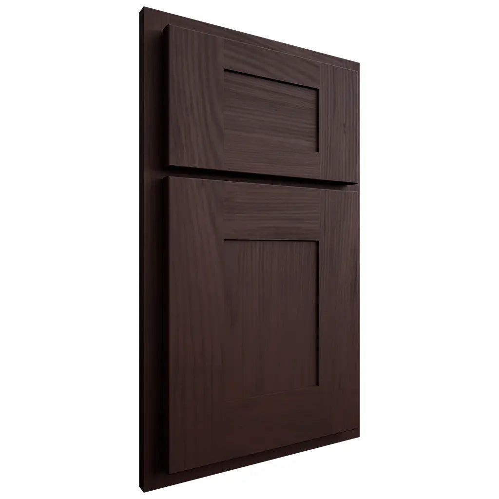 Shiloh Cabinetry Partial Overlay Hartford Alder Plain Cut Bistre Door
