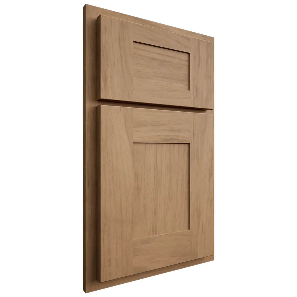 Shiloh Cabinetry Partial Overlay Hartford Alder Plain Cut Dusty Road Door