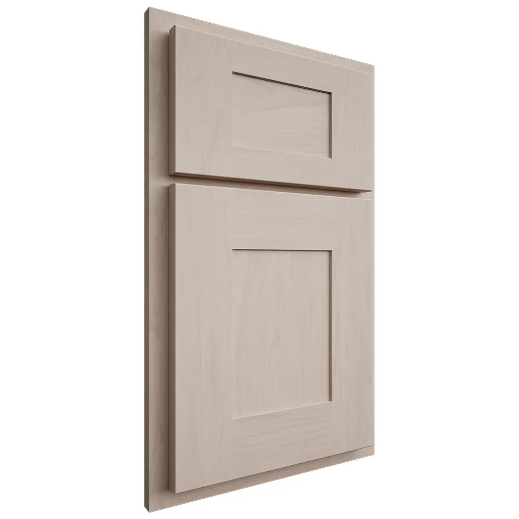 Shiloh Cabinetry Partial Overlay Hartford Alder Plain Cut White Sands Door