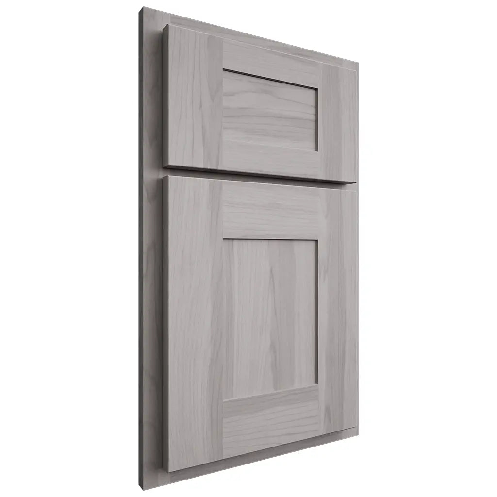Shiloh Cabinetry Partial Overlay Hartford Hickory Plain Cut Stratus Door