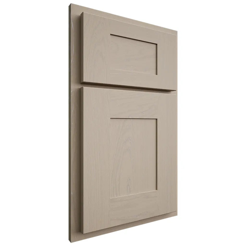 Shiloh Cabinetry Partial Overlay Hartford Maple Plain Cut Pebble Door
