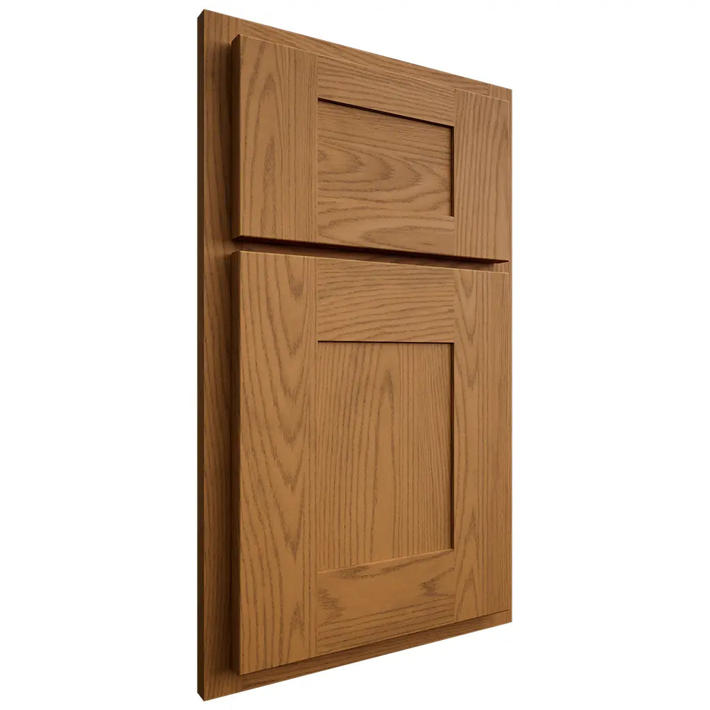 Shiloh Cabinetry Partial Overlay Hartford Red Oak Plain Cut Autumn Door