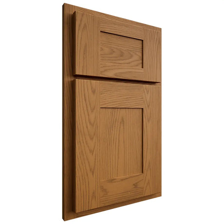Shiloh Cabinetry Partial Overlay Hartford Red Oak Plain Cut Autumn Door