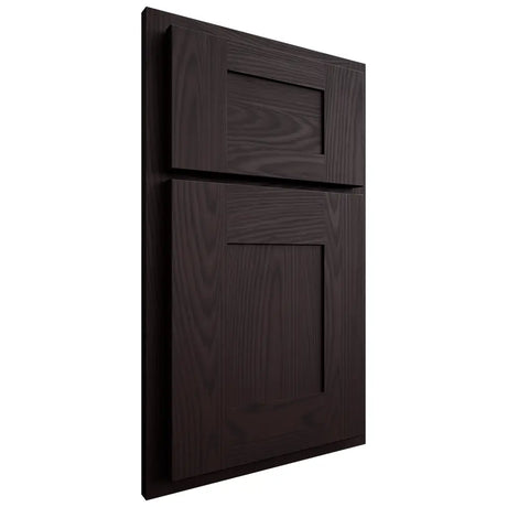 Shiloh Cabinetry Partial Overlay Hartford Red Oak Plain Cut Espresso Door