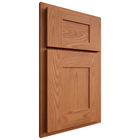 Shiloh Cabinetry Partial Overlay Hartford Red Oak Plain Cut Harvest Door
