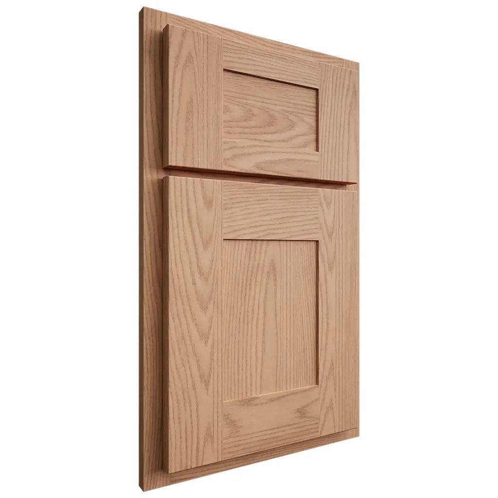 Shiloh Cabinetry Partial Overlay Hartford Red Oak Plain Cut Natural Door