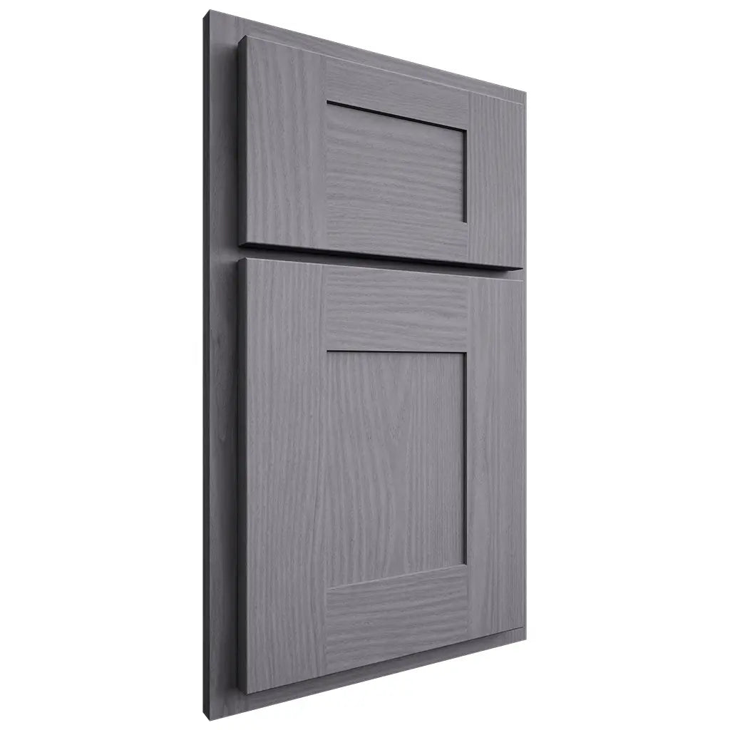 Shiloh Cabinetry Partial Overlay Hartford White Oak Plain Cut Cadet Door
