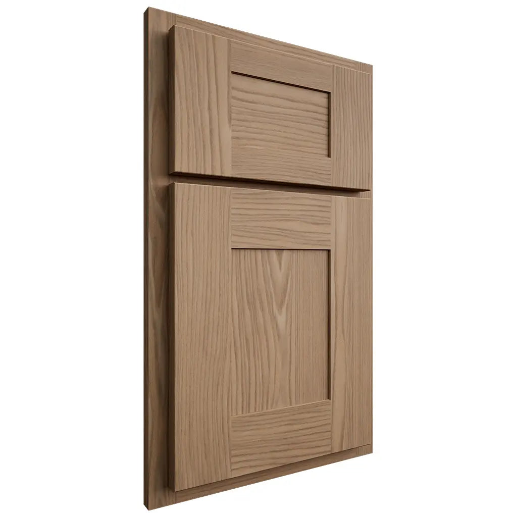Shiloh Cabinetry Partial Overlay Hartford White Oak Plain Cut Natural Door