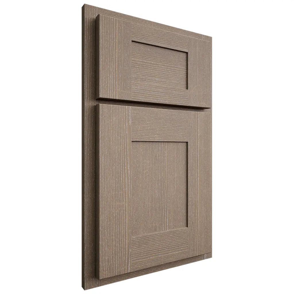 Shiloh Cabinetry Partial Overlay Hartford White Oak Quarter Sawn Almond Door