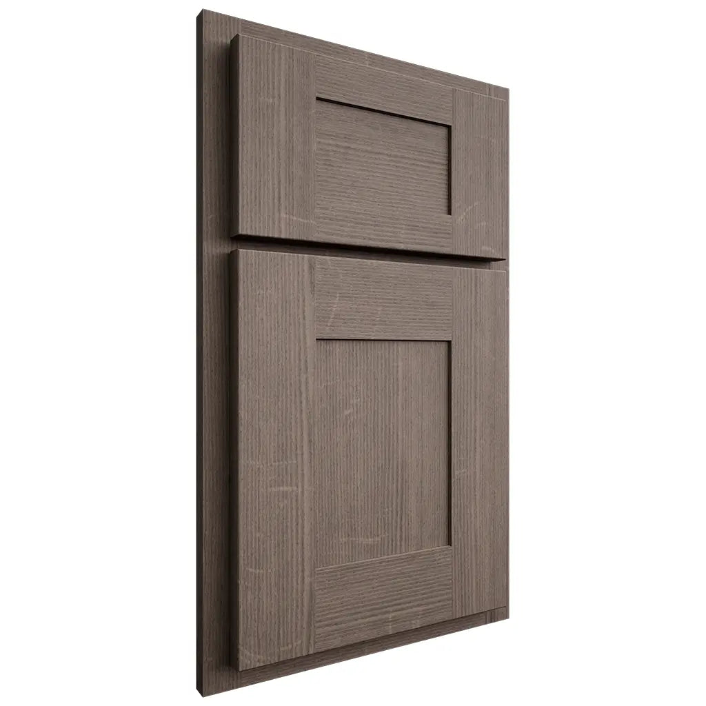 Shiloh Cabinetry Partial Overlay Hartford White Oak Quarter Sawn Clay Door