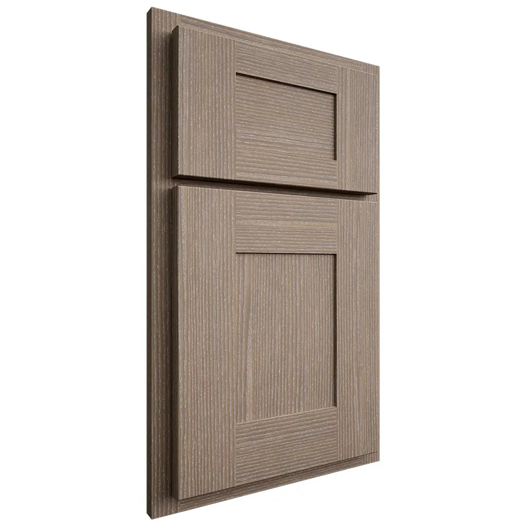 Shiloh Cabinetry Partial Overlay Hartford White Oak Rift Cut Almond Door