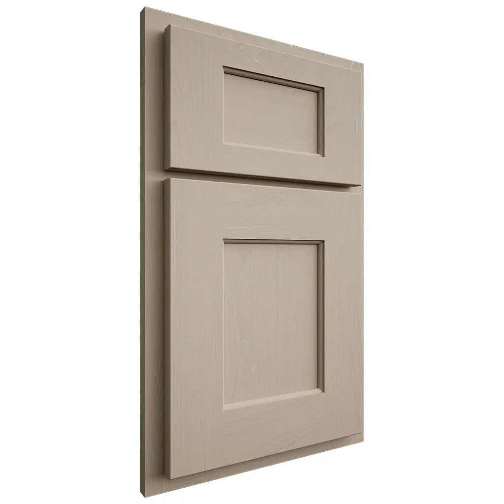 Shiloh Cabinetry Partial Overlay Heritage Maple Plain Cut Pebble Door