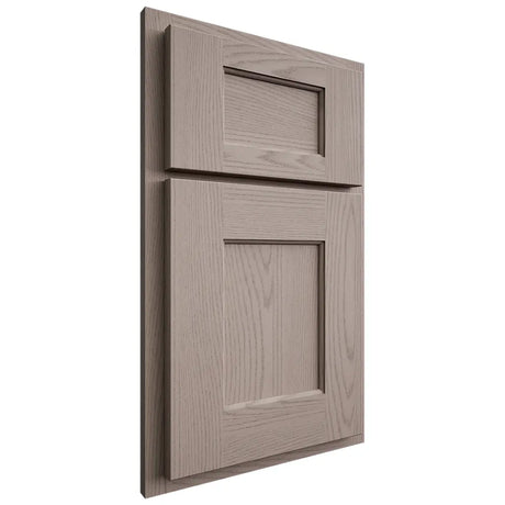 Shiloh Cabinetry Partial Overlay Heritage Red Oak Plain Cut Sterling Door