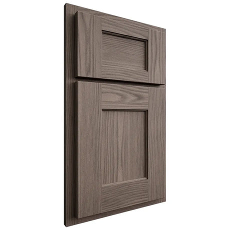 Shiloh Cabinetry Partial Overlay Heritage White Oak Plain Cut Clay Door