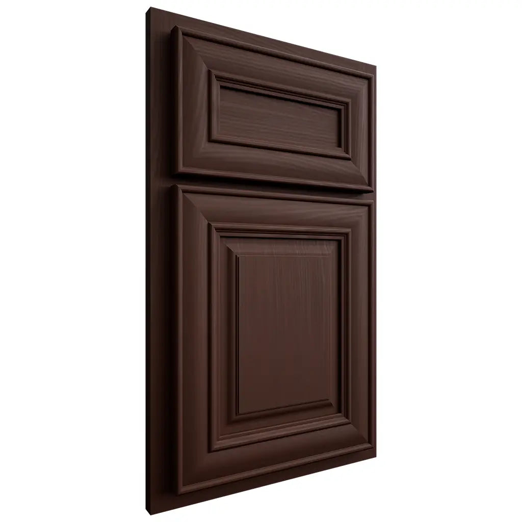 Shiloh Cabinetry Partial Overlay Kendall Alder Plain Cut Umber Door