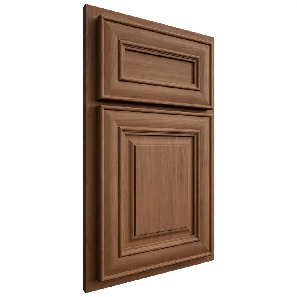 Shiloh Cabinetry Partial Overlay Kendall Alder Plain Cut Walnut Door