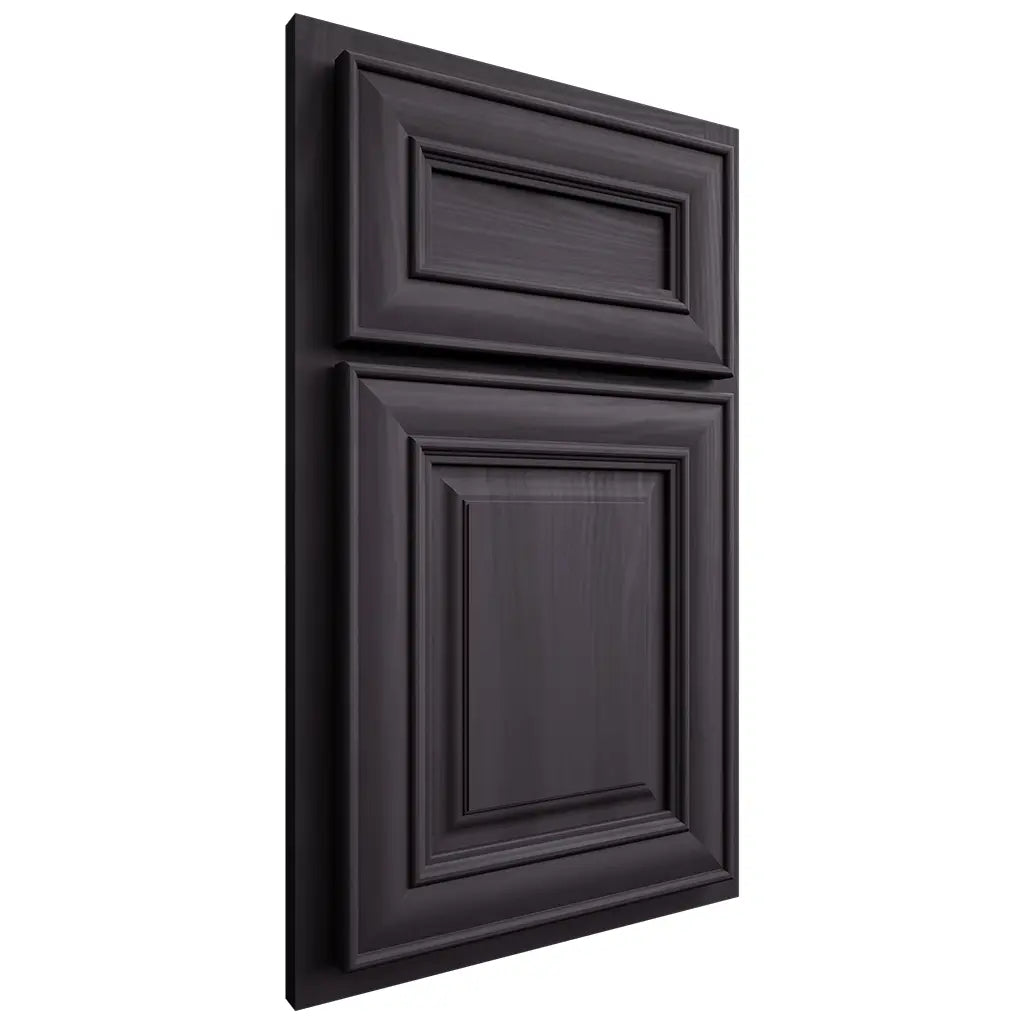 Shiloh Cabinetry Partial Overlay Kendall Hickory Plain Cut Harbor Door