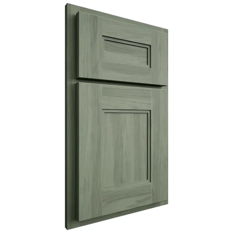 Shiloh Cabinetry Partial Overlay Kendall Hickory Plain Cut Moss Door