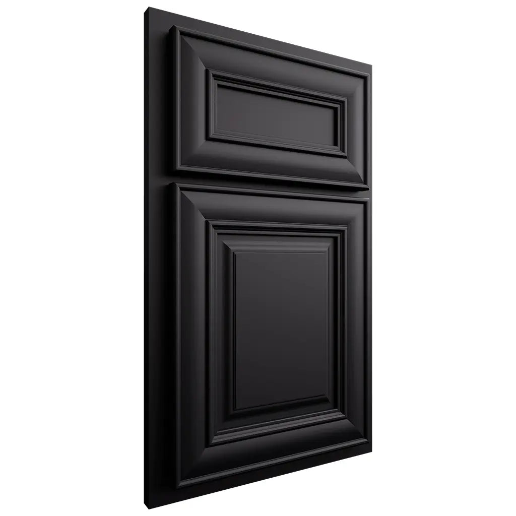 Shiloh Cabinetry Partial Overlay Kendall Paintable Black Door