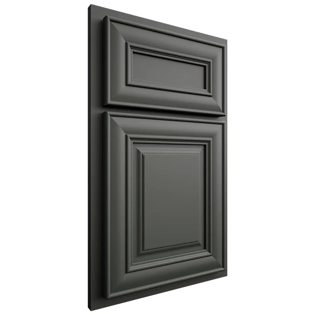Shiloh Cabinetry Partial Overlay Kendall Paintable Pewter Green Door