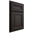 Shiloh Cabinetry Partial Overlay Kendall Poplar Plain Cut Carbon Door