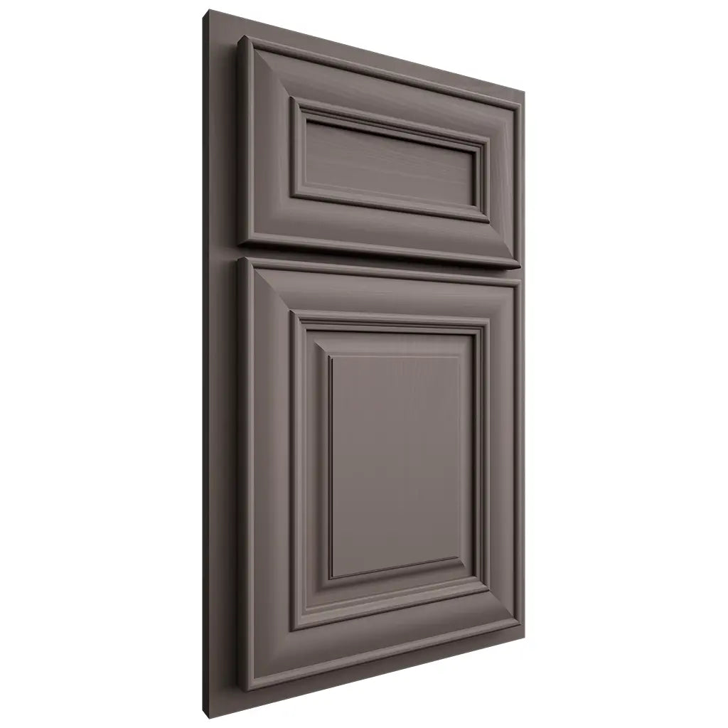 Shiloh Cabinetry Partial Overlay Kendall Poplar Plain Cut Heatherstone Door
