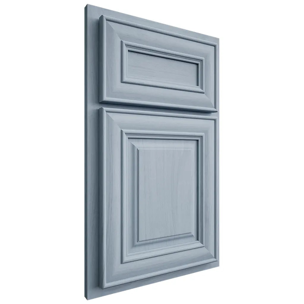 Shiloh Cabinetry Partial Overlay Kendall Poplar Plain Cut Sky Door