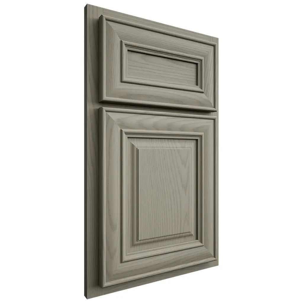 Shiloh Cabinetry Partial Overlay Kendall Red Oak Plain Cut Thyme Door