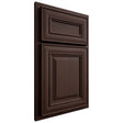 Shiloh Cabinetry Partial Overlay Kendall Walnut Plain Cut Bison Door