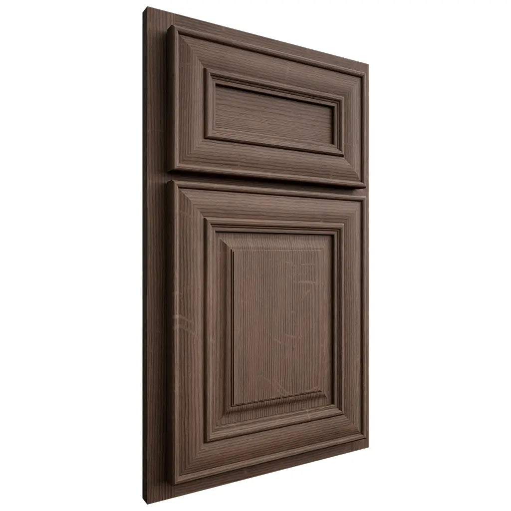 Shiloh Cabinetry Partial Overlay Kendall White Oak Quarter Sawn Mineral Door