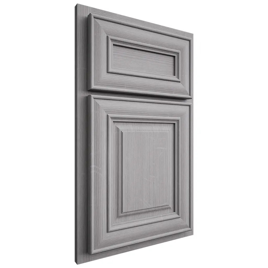 Shiloh Cabinetry Partial Overlay Kendall White Oak Quarter Sawn Stratus Door