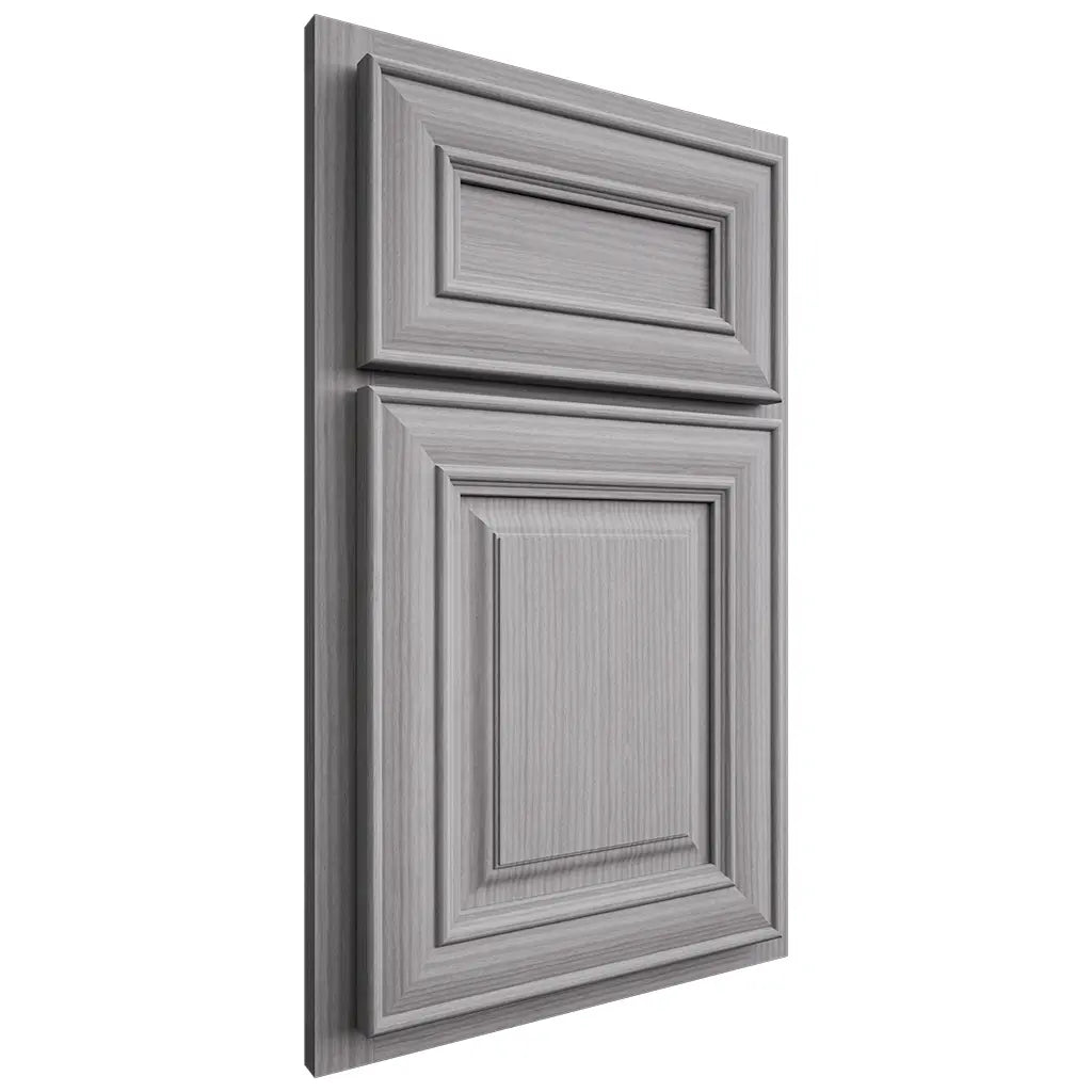 Shiloh Cabinetry Partial Overlay Kendall White Oak Rift Cut Stratus Door