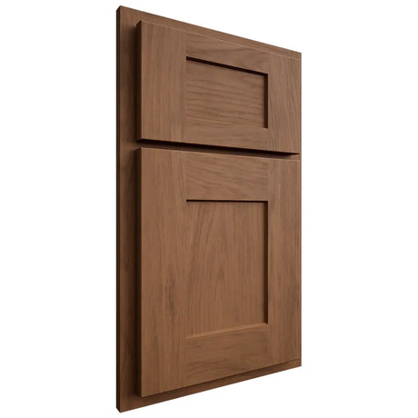 Shiloh Cabinetry Partial Overlay Lancaster Alder Plain Cut Walnut Door