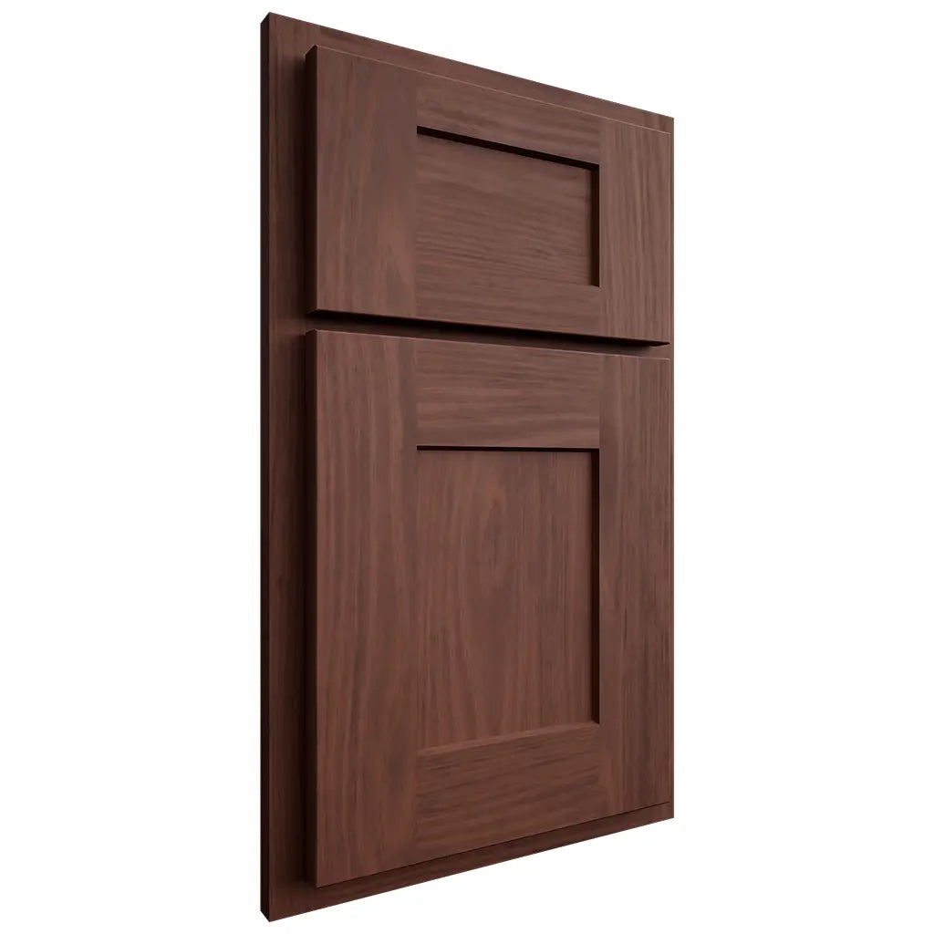 Shiloh Cabinetry Partial Overlay Lancaster Cherry Plain Cut Bourbon Door