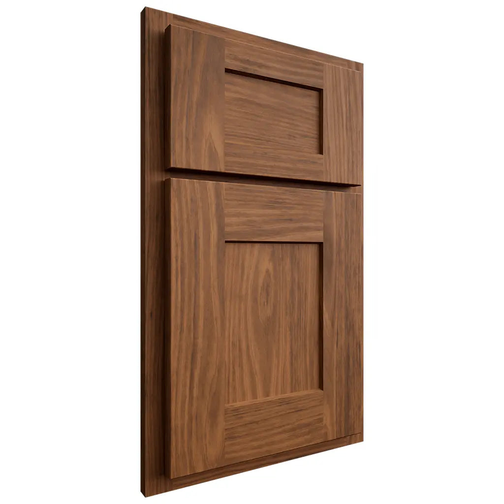 Shiloh Cabinetry Partial Overlay Lancaster Cherry Plain Cut Carob Door